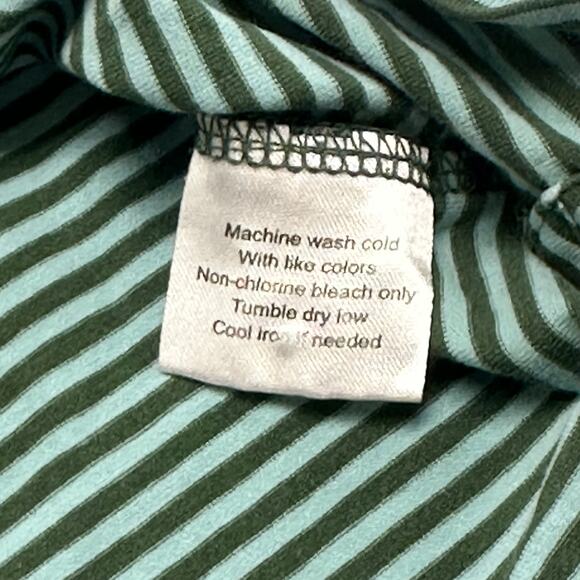 Peter Millar Polo Shirt Green Mens L Vertical Striped Seaside Wash Crown Crafted - Picture 6 of 9